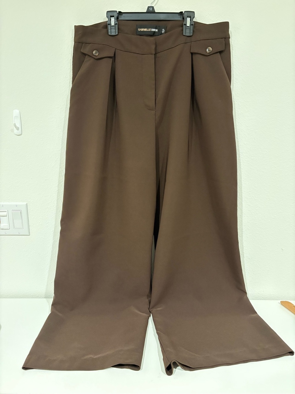 Gabrielle Union Brown Boot-Cut Trousers